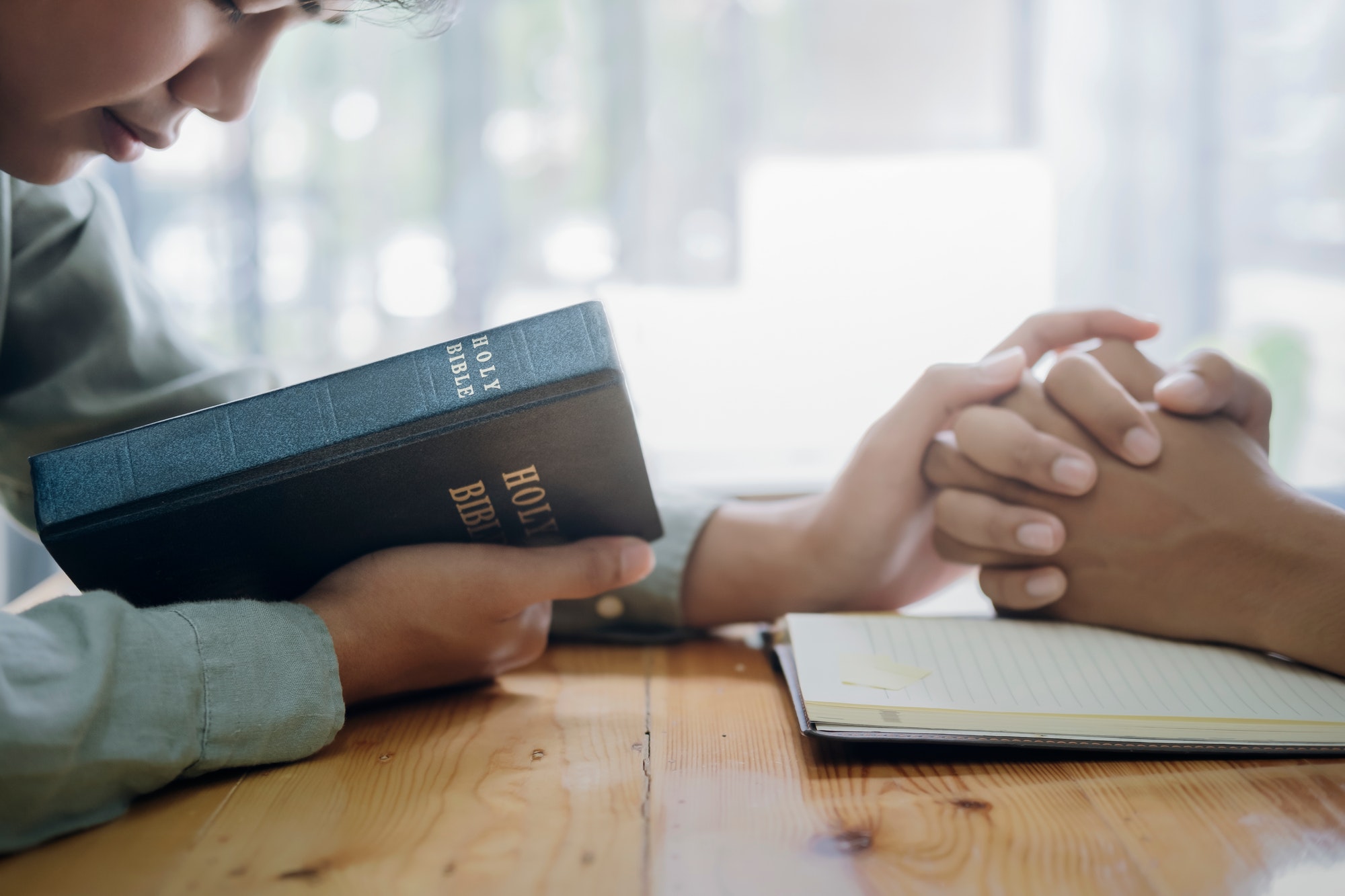 Bible and praying concept.